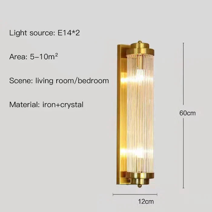 DecorBites™ Crystal LED Wall Lamp Modern Indoor Lighting for Bedroom Living Room Corridor Entryway