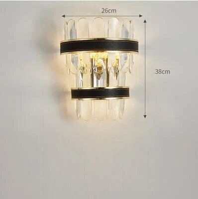 DecorBites™ Black Gold Round LED Crystal Chandelier for Living Room - Modern Suspension Luminaire