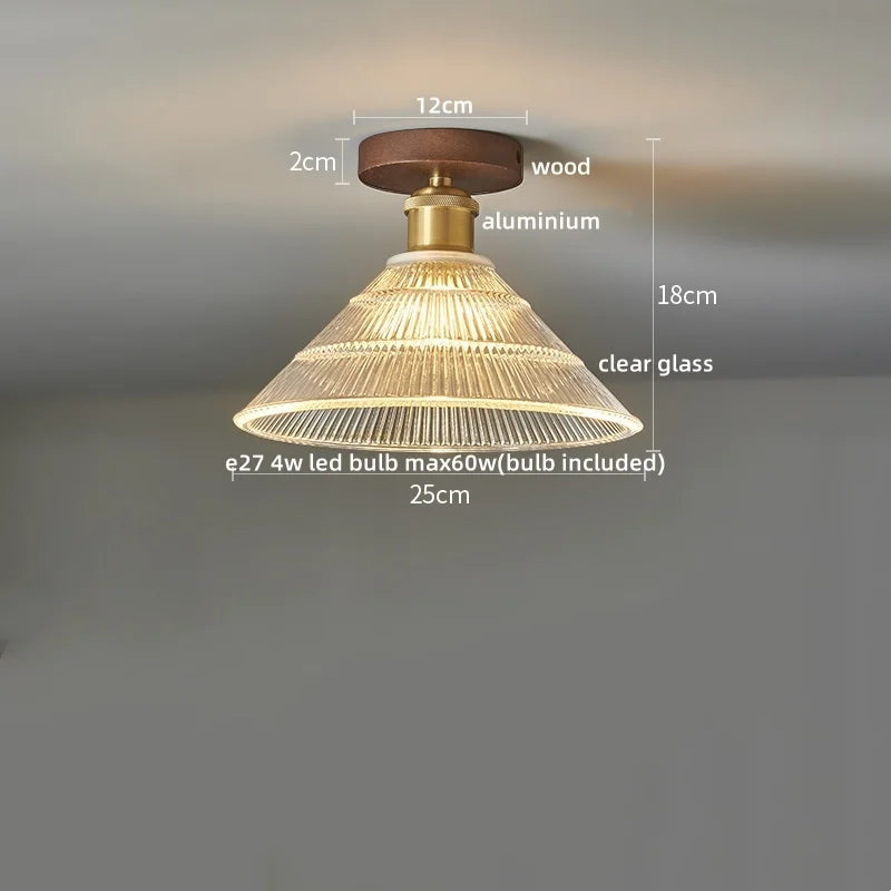 DecorBites™ Brass Glass Ceiling Lamp Modern LED Light Fixture - Elegant Home Decor