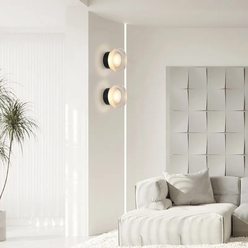 DecorBites™ Elegant Glass LED Wall Sconce for Luxury Lighting in Bedroom and Aisle