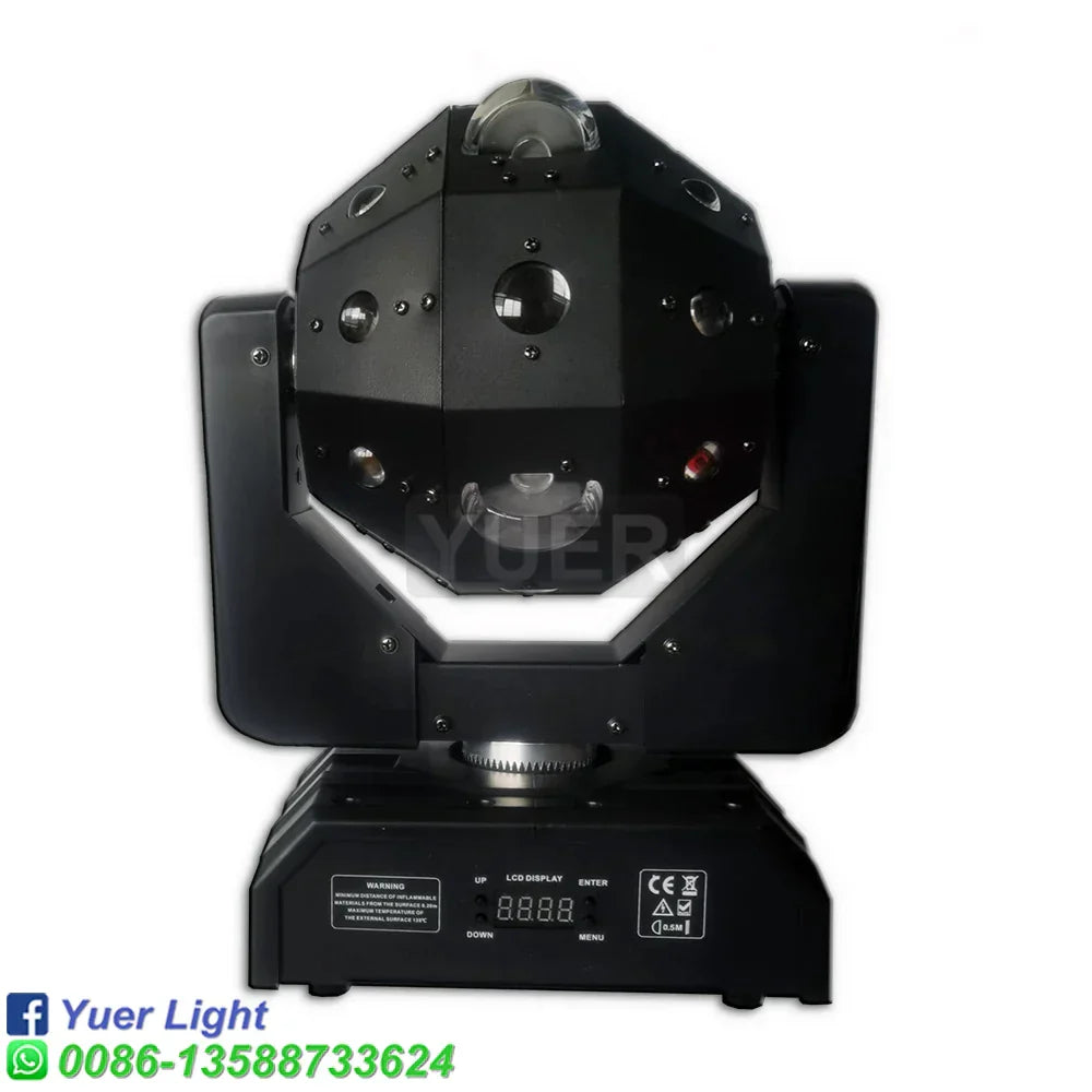 DecorBites™ LED Moving Head Ball Laser Strobe Light - 4 in 1 Infinite Rotation Disco DJ Beam