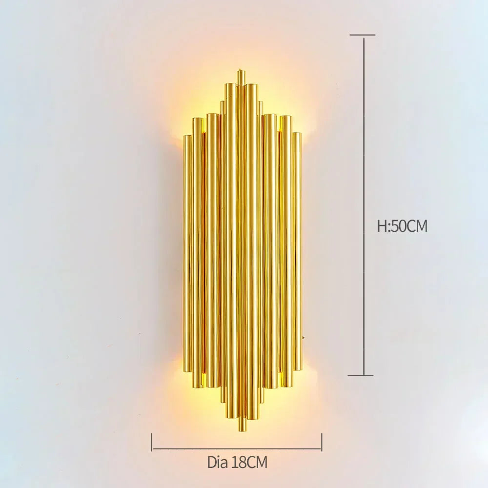 DecorBites™ Gold Crystal LED Wall Lights for Bedroom Living Room Home Decoration