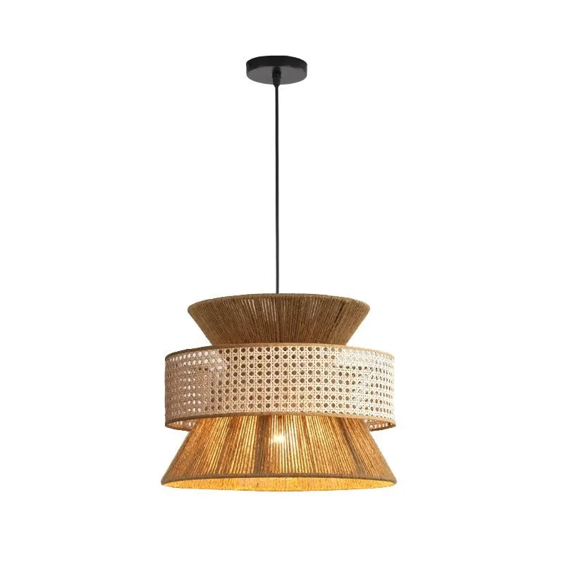 DecorBites™ Handmade Hemp Rope Chandelier Pendant Light for Restaurant and Cafe