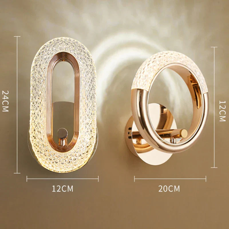 DecorBites™ Crystal LED Wall Lamp: Modern Nordic Sconces for Living Room Bedroom Decor