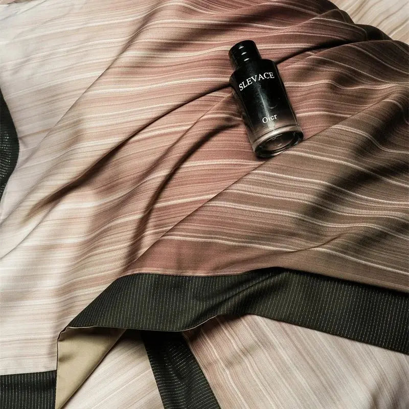 DecorBites™ Light Luxury Lyocell Cotton Bedding Set: Soft Silky Sleep Naked Duvet, Sheet & Pillowcases