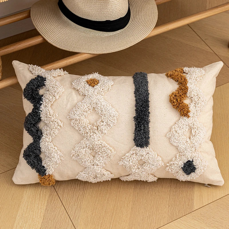 DecorBites™ Bohemian Beige Cushion Cover for Home Decor Sofa Bed 30x50cm/45x45cm