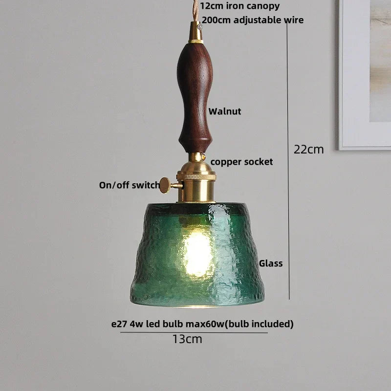 DecorBites™ Clear Glass LED Pendant Light for Reading Living Dining Room