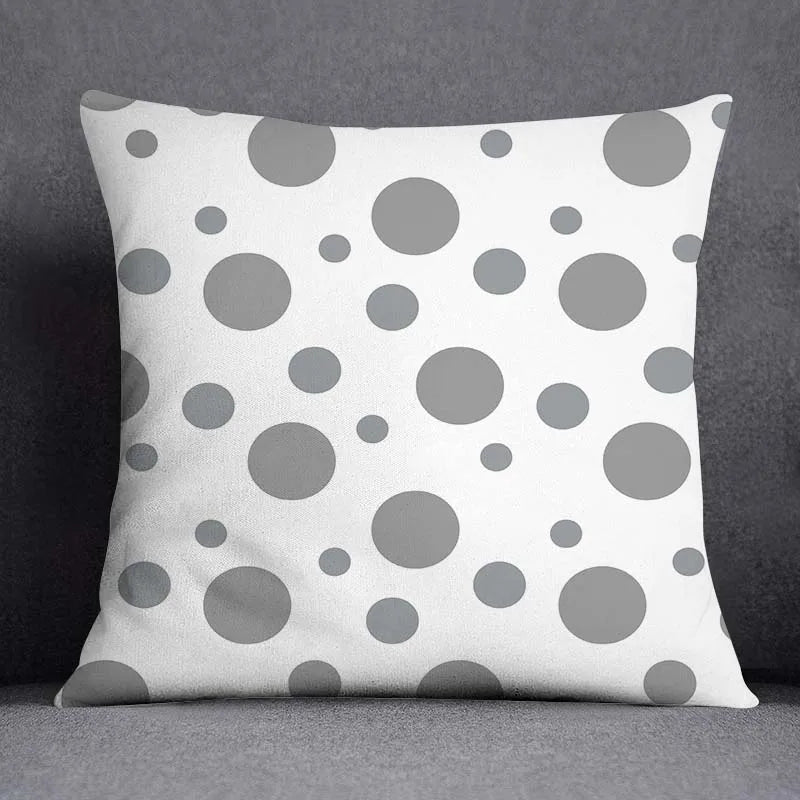 DecorBites™ Geometric Floral Print Lumbar Pillow Case 45X45cm Sofa Cushion Cover