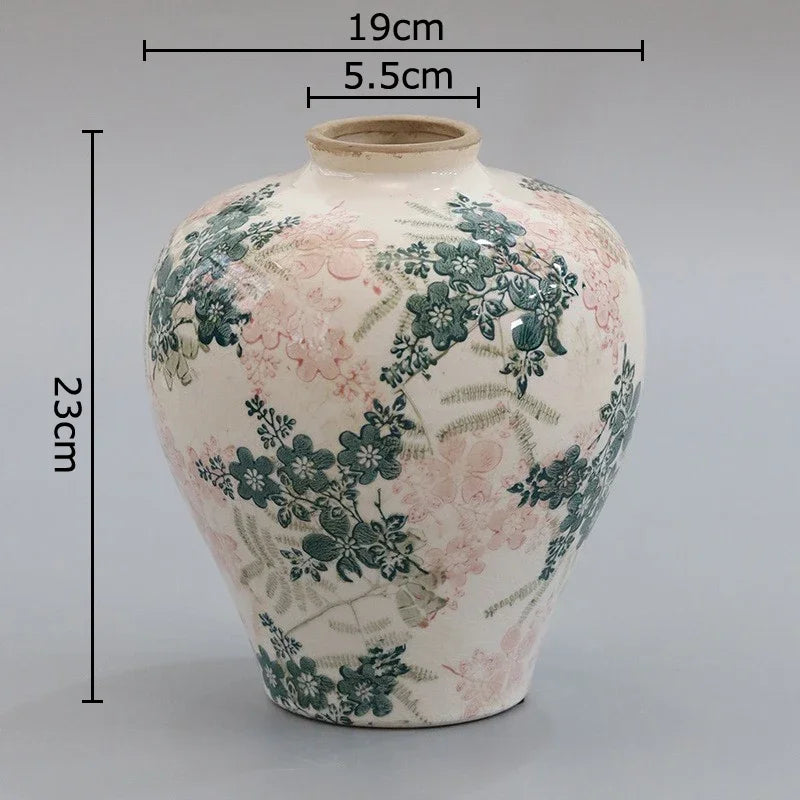 DecorBites™ Cracked Texture Blue & White Porcelain Vase, Table Decor, Flower Arrangement Aesthetic