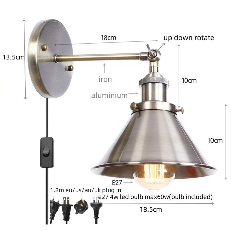 DecorBites™ LED Indoor Wall Lamps Silver for Bathroom Mirror Stair Dinning Room Home Decor