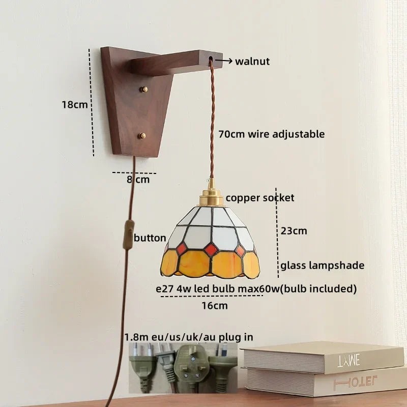 DecorBites™ LED Glass Sconce Wall Lamp Nordic Stair Light Fixtures