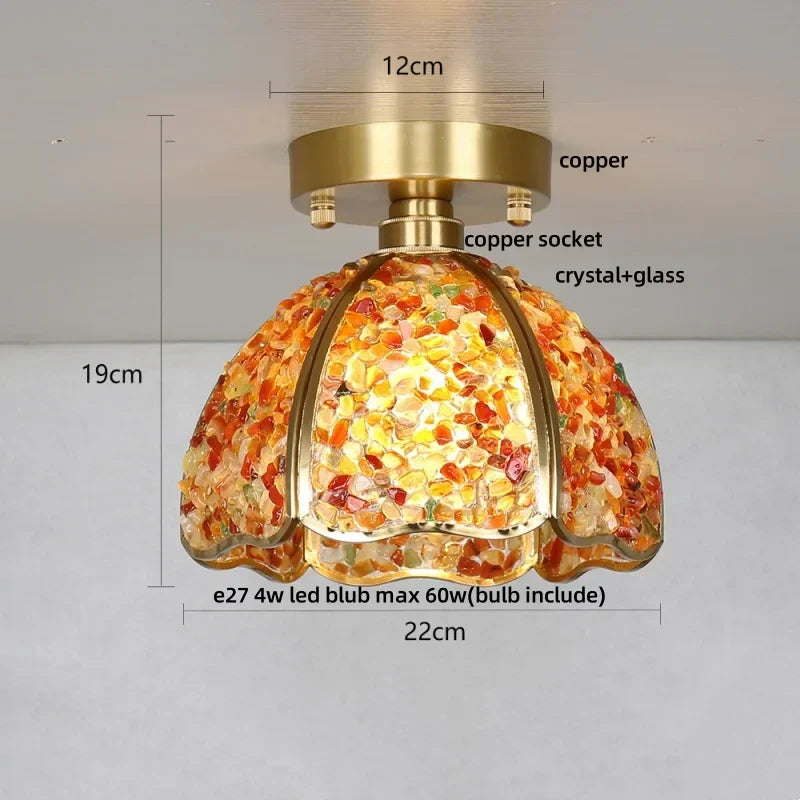 DecorBites™ Glass Crystal Ceiling Light Fixture Modern Nordic Design