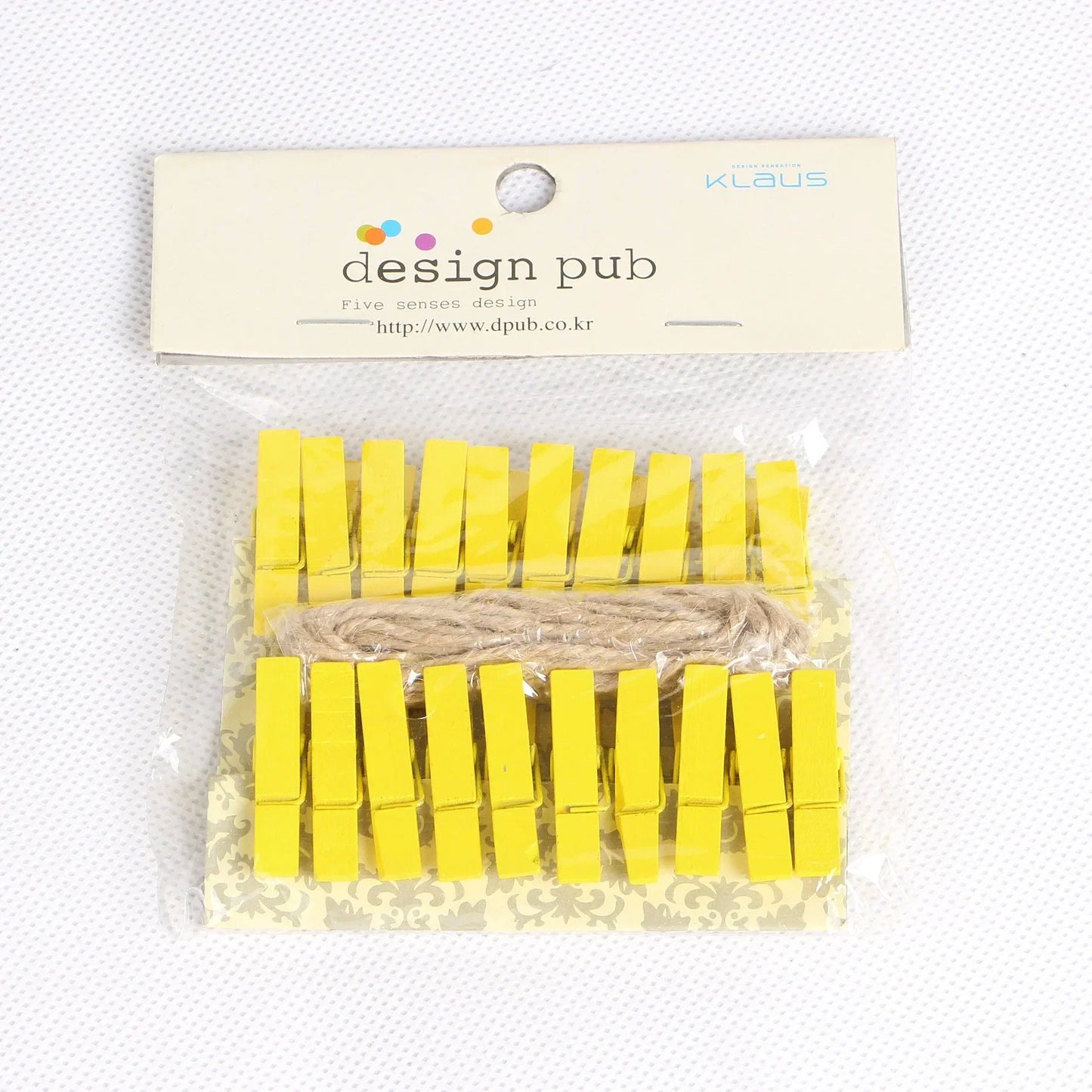 DecorBites™ 50-Piece Mini Wooden Clips for Photos Crafts, 25mm Small Clothespin Decoration