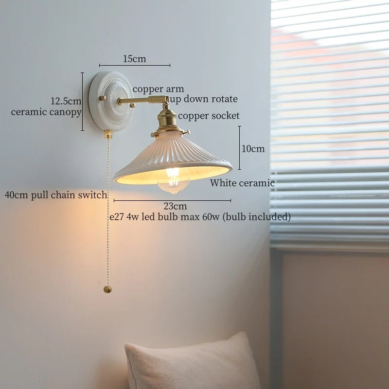 DecorBites™ Ceramic LED Wall Lamps - Minimalist Modern Nordic Design for Living Room, Bedroom, Mirror