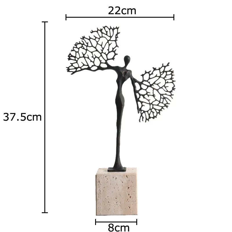 DecorBites™ Abstract Character Marble Sculpture Room Decor