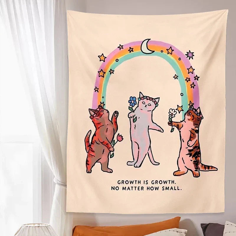DecorBites™ Cat Tapestry Wall Hanging for Home Decor and Wall Art