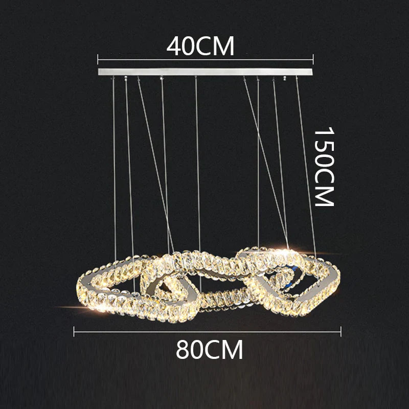 DecorBites™ Crystal Chandelier Pendant Light for Living Room Dining Room Ceiling Light