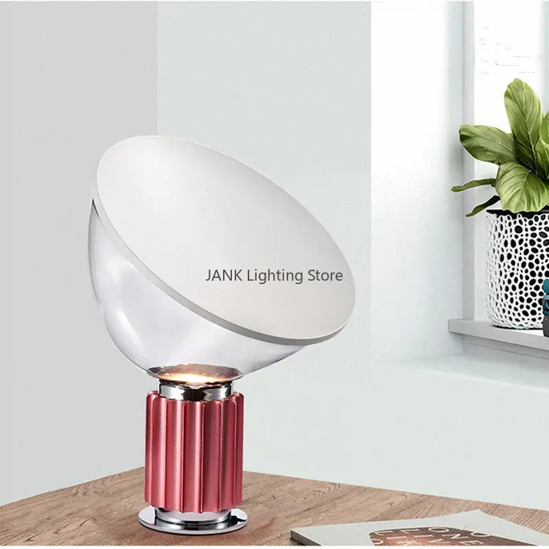 DecorBites™ Aluminum LED Desk Lamp Glass Shade High-end Decor Lighting