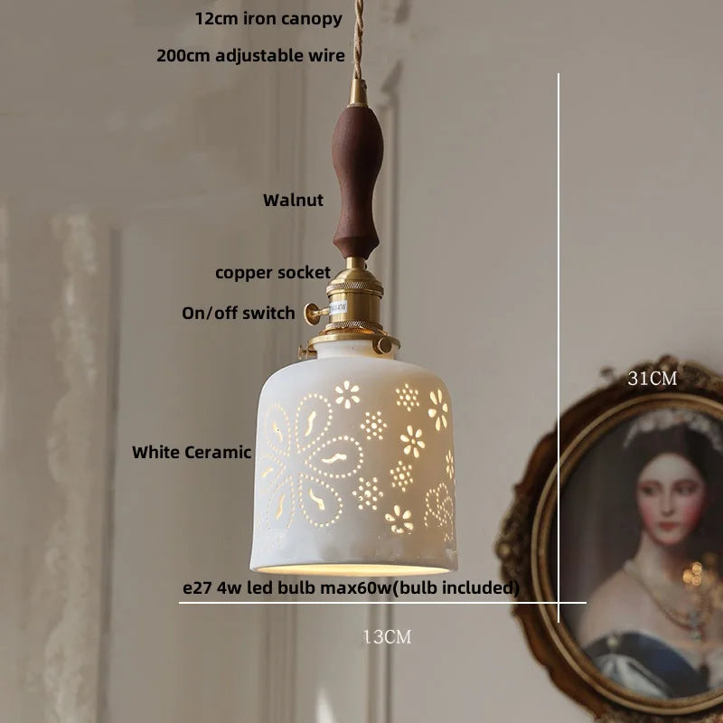 DecorBites™ Ceramic LED Pendant Lights Modern Nordic Indoor Hanging Lamp