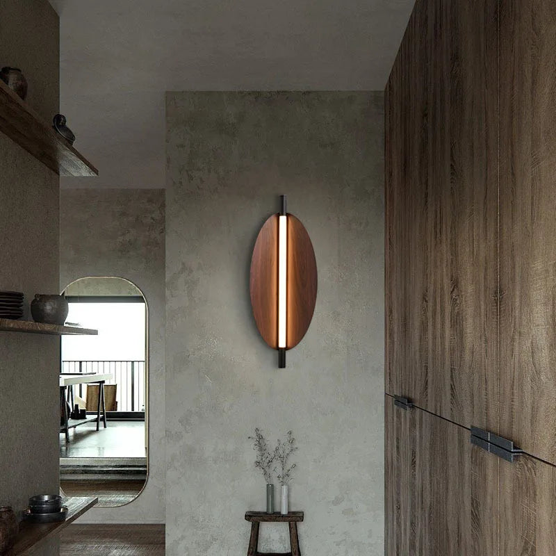 DecorBites™ Brown Metal Leaf Wall Sconce 3000K Modern Lamp for Home, Parlor, Bedroom