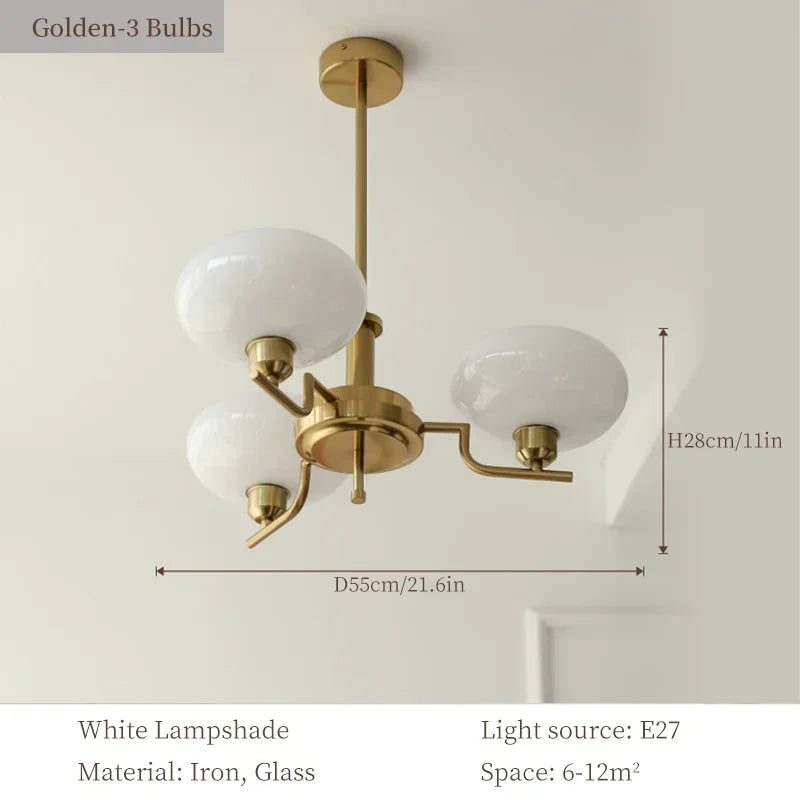 DecorBites™ Bauhaus Glass Pendant Chandelier for Bedroom Living Room Dining Ceiling Lamp