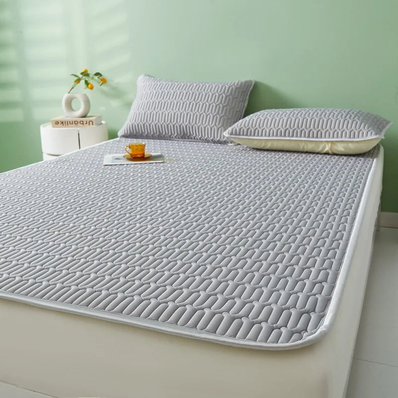 DecorBites™ Cooling Latex Summer Mat Set with Rayon Quilted Sheet & Pillowcase