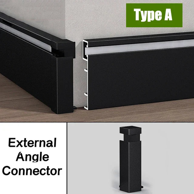 DecorBites™ 5cm LED Aluminium Profile Baseboard for Surface Mounted Linear Lighting