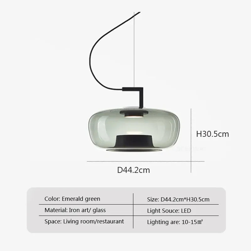 DecorBites™ Brokis Double Glass Pendant Lamp for Home Decor & Hospitality Spaces
