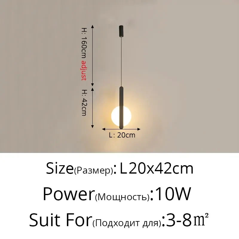 DecorBites™ Geometric LED Pendant Lights for Living Room Bedroom Kitchen, Modern Hanging Lamps for Decor