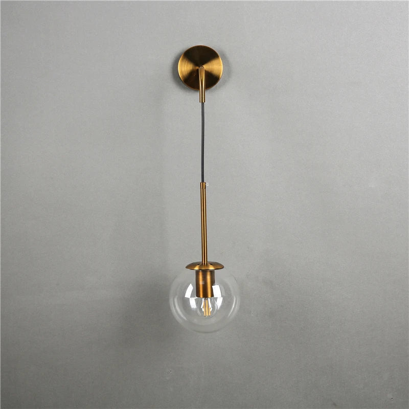 DecorBites™ Glass Ball Wall Lamp: Nordic Modern LED Lighting for Living Room, Bedroom, and Corridor