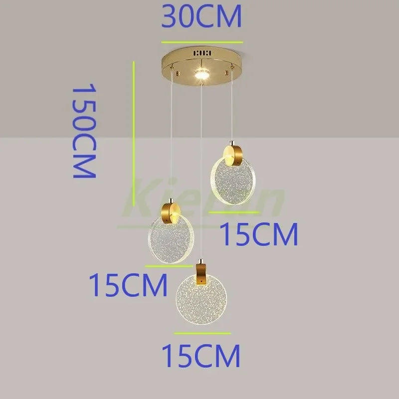 DecorBites™ Crystal LED Chandelier: Modern 5head Highlight for Bedroom, Bar, Study Room Decor