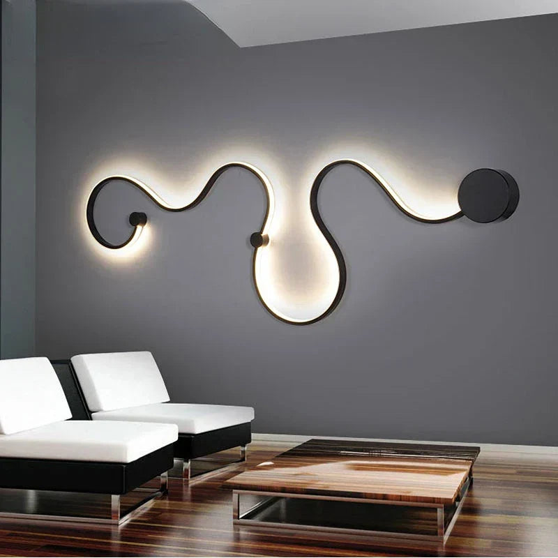 DecorBites™ Contemporary Acrylic Wall Lamps in White/Black Iron for Home Decor