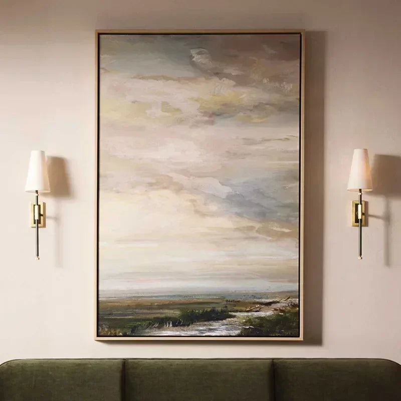 DecorBites™ Copper Cloth LED Wall Lamp for Elegant Decor in Bedroom, Living Room & Corridor