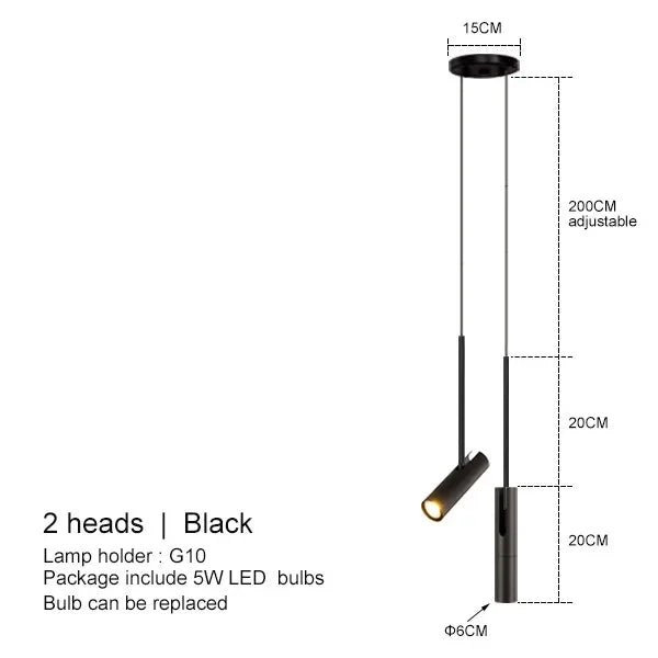 DecorBites™ Black Chandelier Pendant Light for Bedroom and Bar Decor