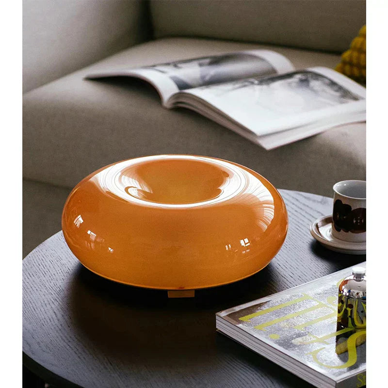 DecorBites™ Bauhaus Orange Glass Table Lamp