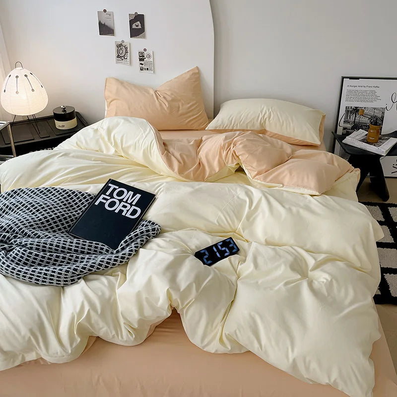 DecorBites™ Cotton Bed Sets Comforter Cover Set with Corner Ties