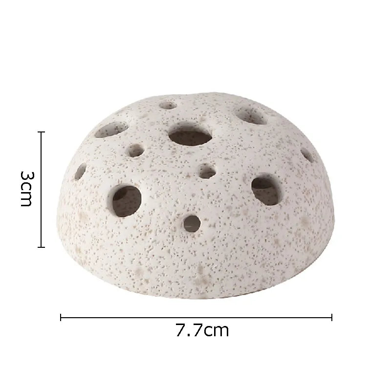 DecorBites™ Lotus Seedpod Ceramic Vase Artificial Flower Pot Modern Desk Decor