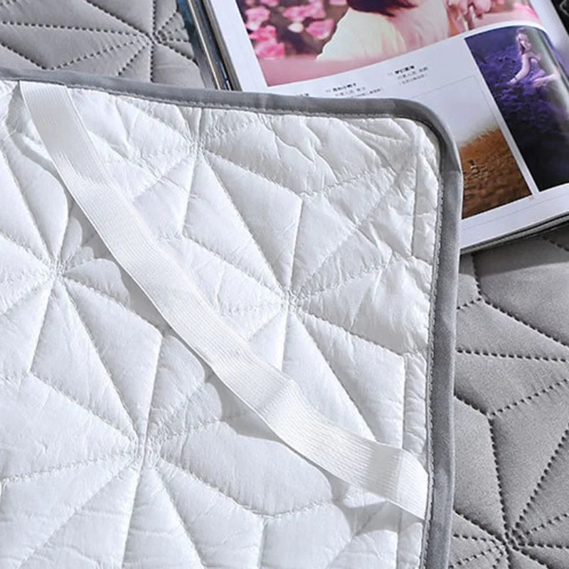 DecorBites™ Cotton Quilted Waterproof Bed Protector Pad for Elderly, Children, Mother Child