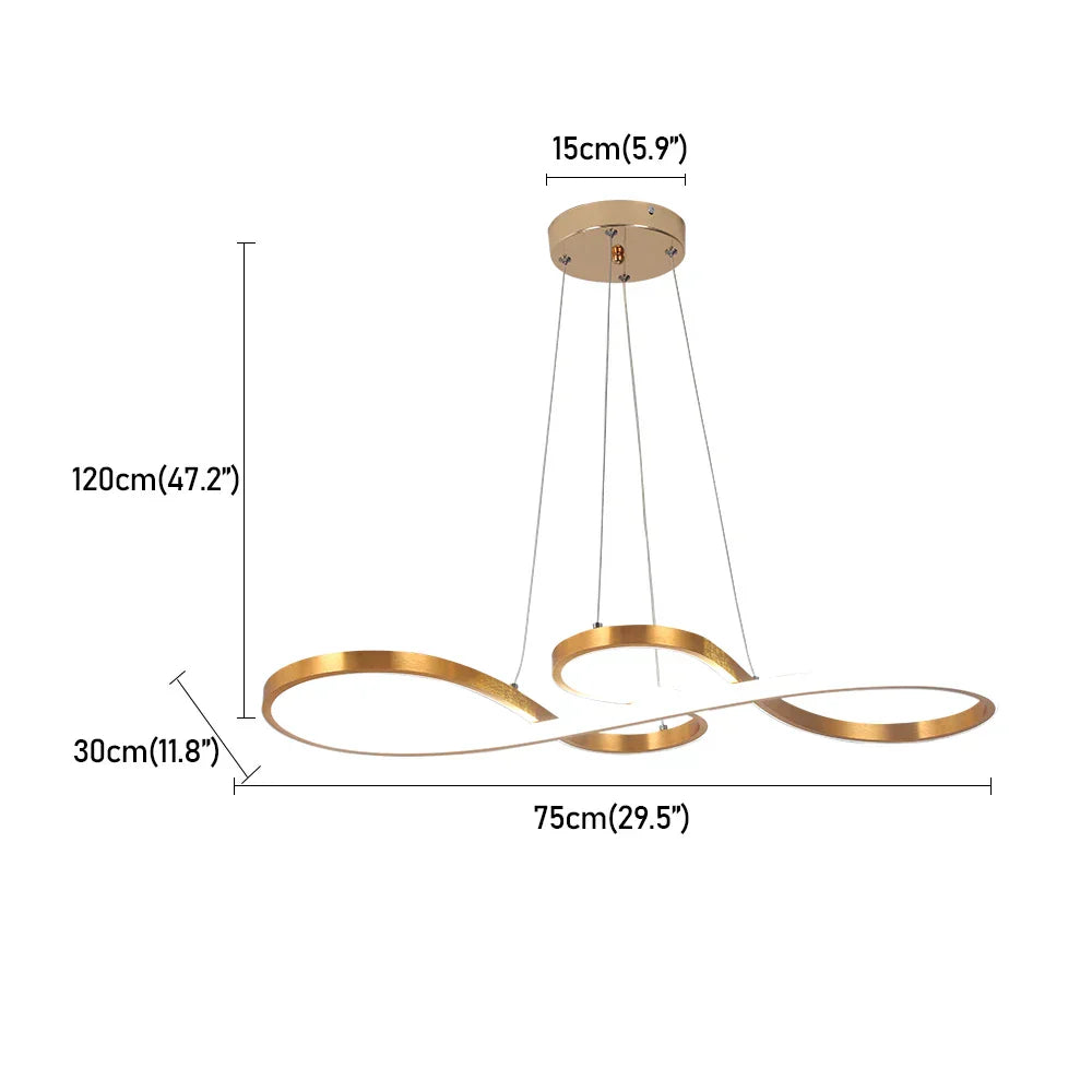 DecorBites™ Acrylic Chandelier LED Ceiling Light Minimalist Design for Dining Room