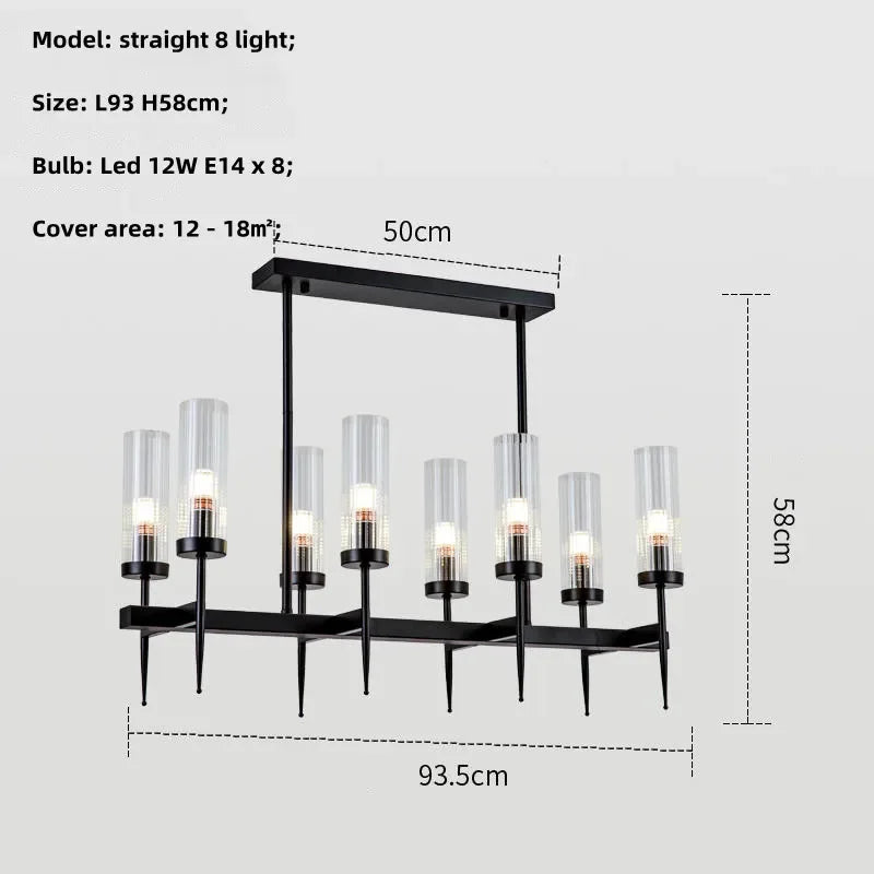 DecorBites™ Gold Metal Glass LED Pendant Lights Chain Hanging Lamp