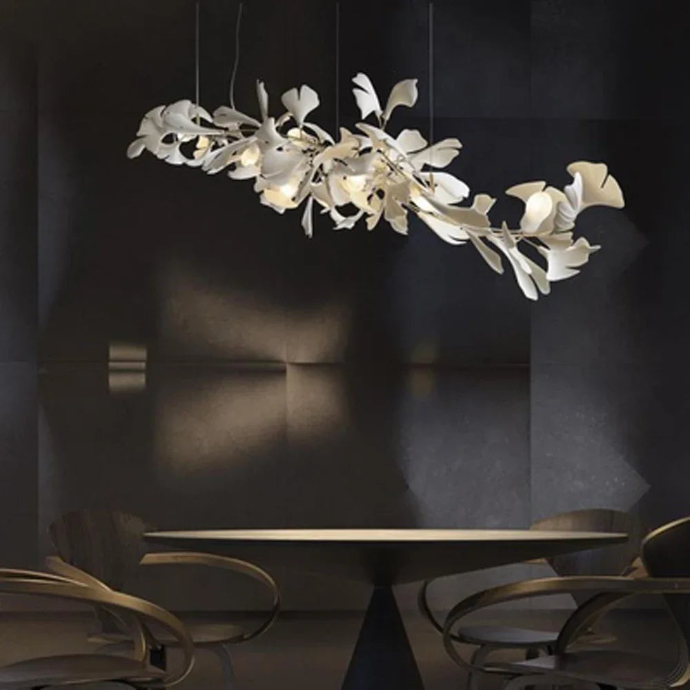 DecorBites™ Copper Ceramic Leaf Chandelier Lantern for Indoor Living Room & Lobby - Luxury Light