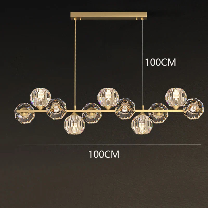 DecorBites™ Crystal Chandelier | Luxury Pendant Light for Living and Dining Room