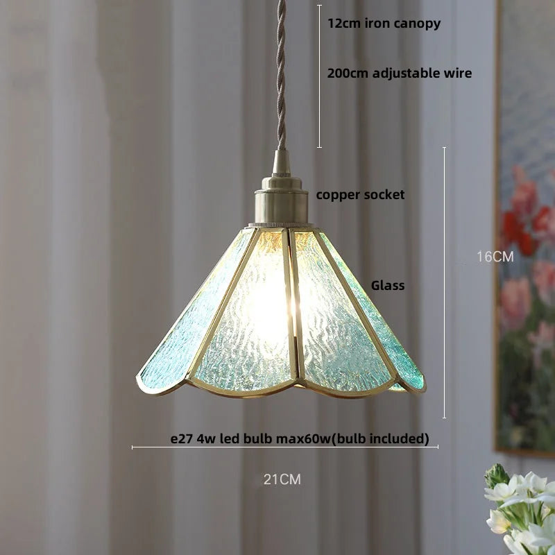 DecorBites™ Glass Flower LED Pendant Light Fixture for Modern Luxury Home Decor