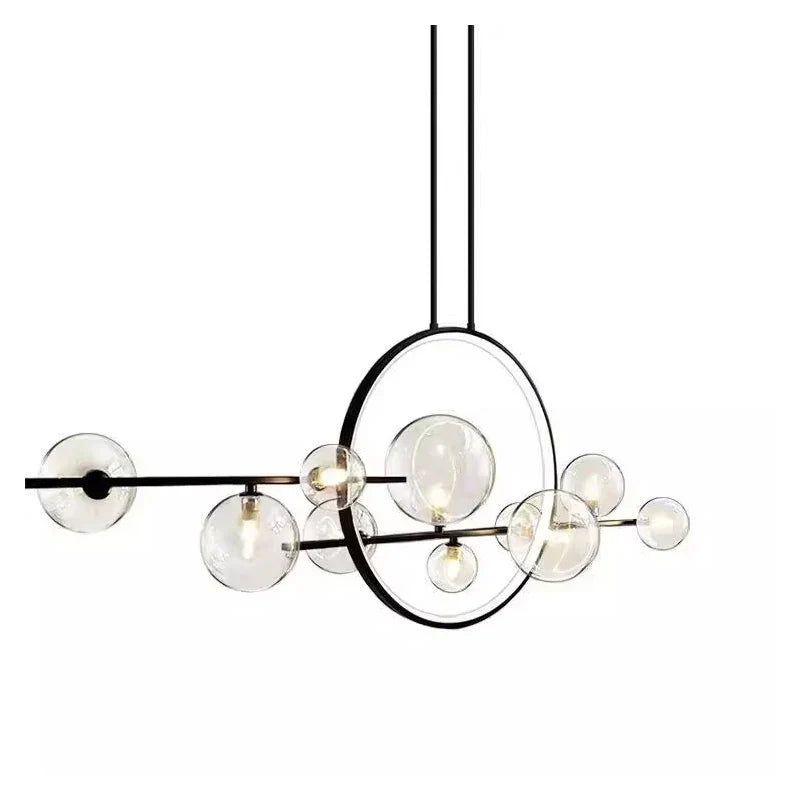 DecorBites™ Bubble Glass Chandelier LED Dining Table Spherical Lighting