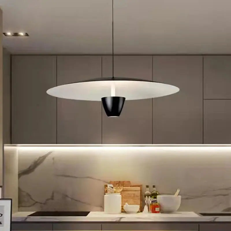 DecorBites™ Black LED Hanging Light: Modern Nordic Minimalist Design for Restaurant, Bar, Hotel.