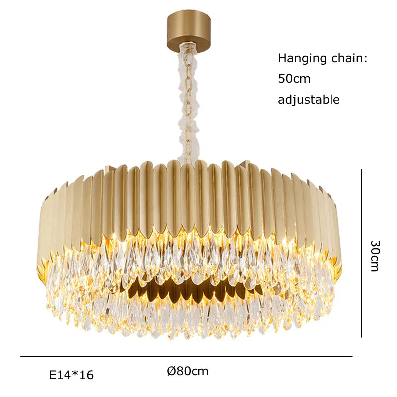 DecorBites™ Crystal Water Droplet Pendant Lights, Dimmable Luxury LED Dining Room Fixture