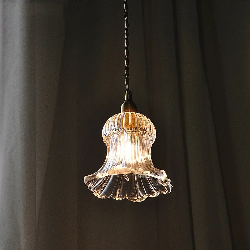 DecorBites™ Brass LED Pendant Light Fixture Clear Glass Nordic Modern Hanging Lamp