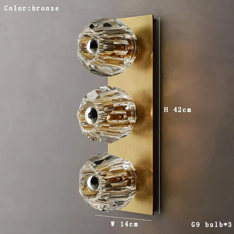 DecorBites™ Crystal Luxury Wall Lamp for Modern TV Background and Living Room Décor