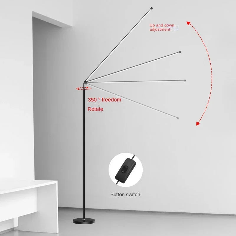DecorBites™ LED Floor Lamp: Super Bright Minimalist Reading Fixture for Living Room and Bedroom