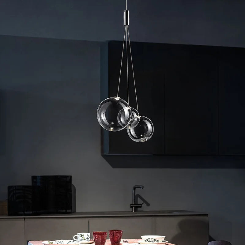 DecorBites™ Bubble Glass Chandeliers Pendant Lights for Kitchen Island and Dining Room